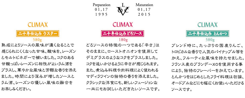 オリバーソース/クライマックス２０年仕込みソースセット
